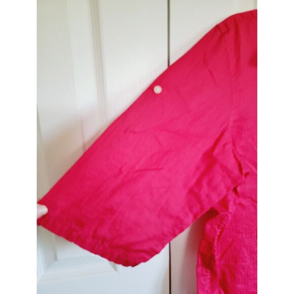 Lauren Ralph Lauren XL Womens Shirt Button Up Red Logo *Has A Spot* Cotton - Picture 4 of 8